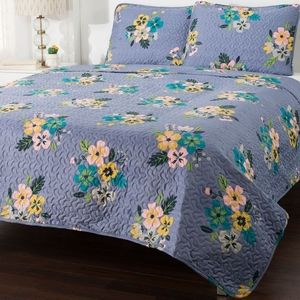 COZELLE Meadow Breeze 3 Piece Quilt Set
